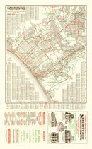 Vintage Map of Los Angeles, California 1926