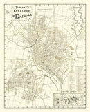 Vintage Map of Dallas, Texas 1925