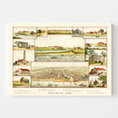 Vintage Map of Chicago, Illinois 1893