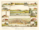Vintage Map of Chicago, Illinois 1893