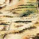 Vintage Map of San Diego Bay, California 1899