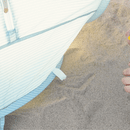 Tiny Land® One-Stop Beach Toy & Tent Set – Light Blue Gingham