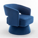 Swivel Barrel Chair, Velvet Accent Armchair 360 Degree Swivel Club Chair for Living Room Bedroom Reception Room
