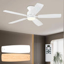52 Inch Flush Mount Ceiling Fan Remote App Control