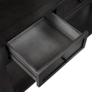 Black Console Table 55In Wide With 3 Drawers And Shelf