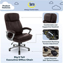 Fairbanks Big And Tall High Back Executive Office Chair With Layered Pillows