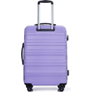 Expandable 3 Piece Luggage Sets PC Lightweight & Durable Suitcase with Two Hooks, Spinner Wheels, TSA Lock, (21/25/29) Purple