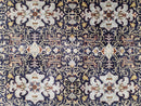 Persian Kashan Rug, Navy Blue, Hand-Knotted, Wool, 4' 8" x 7' 4", Pair A