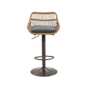 COOLMORE Modern Swivel Bar Stools Set of 2 Adjustable Counter Height Chairs with Footrest in Gray Linen