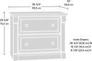 Two Drawer File Cabinet In Glacier Oak With Interlocking Drawers