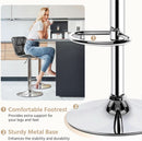 Grey Adjustable PU Leather Swivel Bar Stools Set of 2, Counter Height