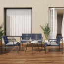 Modern Four Piece Patio Furniture Set with Comfortable Cushions
