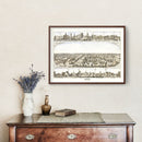 Vintage Map of Indianapolis, Indiana 1860