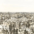 Vintage Map of Indianapolis, Indiana 1860
