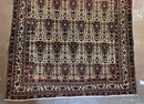 Antique Persian Afshar Rug 5x7, Wool Hand Knotted Oriental Carpet 5 x 7 ft, Repeated Motif Allover, Cream and Maroon, Tribal Rug, Medium Sized Rug,  Zil-i-Sultan Design