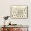 Vintage Map of San Francisco, California 1852