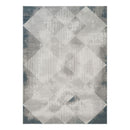 Geometrix - 5'3" X 7'3" Area Rug & Geometric, 3D Effect - Ivory / Gray - Polyester