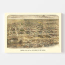 Vintage Map of Memphis, Tennessee 1885