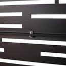 Outdoor & Indoor Privacy Screen Freestanding Decorative Panel Black Steel 76' H x 48' W