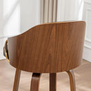 26 Inch Swivel Barstools Set of Two Black Leather