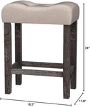 Sora Button Tufted Counter Height Bar Stools Set Of 2 Taupe