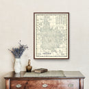 Vintage Map of Fresno, California 1920