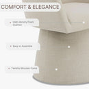 360 Degree Modern Swivel Linen Dining Chairs Set Of 4