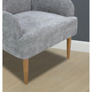 Chenille Armchair, Modern Style Accent Chair with Wood Legs, Comfy Design for Living Room, Bedroom, Office, Gray