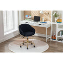 Mesh Fabric Home Office 360Swivel Chair Adjustable Height With Gold Metal Base,Black
