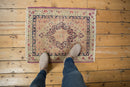2x2.5 Antique Kerman Square Rug Mat