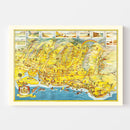 Vintage Map of Honolulu, Hawaii 1948