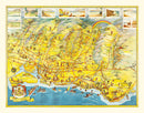 Vintage Map of Honolulu, Hawaii 1948