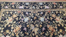 6x9 Vintage Needlepoint Rug, Petitepoint Carpet, Butterflies Floral Design