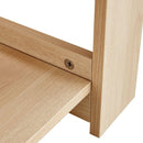 A modern and practical log colored textured coffee table,tea table. The double-layer coffee table is made of MDF material. Suitable for living room 43.3"x21.6"x16.5"