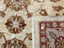 Pakistani Peshawar Rug 8x10, Pak Persian Traditional Oriental Carpet, Handmade, Wool, Allover Pattern