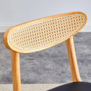 Table and chair set, ancient style solid wood dining table, imitation rattan table legs, beautiful simple solid wood dining chairation