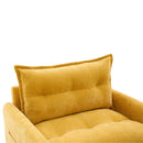 UNITED WE WIN Swivel Barrel Chair - Mid Century Modern Chair, Thick Padded Arm Chair with Solid Metal Base, Comfortable Single Sofa Chair, Swivel Accent Chair for Living Room Bedroom