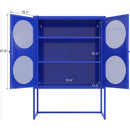 Blue Storage Cabinet with Doors, Modern Blue Accent Cabinet, Free Standing Cabinet, Buffet Sideboards for Bedroom, Kitchen,Home Office