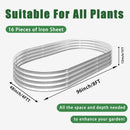 Heavy Duty Galvanized Raised Garden Bed Kit for Vegetables, Flowers & Herbs, Rust-Resistant, Silver, 8x4x1ft
