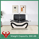 Leather Sofa Set 3 Piece Living Room Furniture In Black And White
