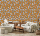 Brown Floral Wallpaper