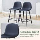 Modern Black PU Bar Chair Set - Rounded Backrest, Comfortable Design, Multiple Colors