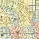 Vintage Map of Cincinnati, Ohio 1875