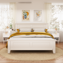 22.83'' H Modern White Nightstand with One Drawer and Open Shelf, Gold - Accented Handle, Ideal for Bedroom Decor