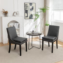 Modern Dining Chairs Set of 2, Upholstered Kitchen & Dining Room Chairs with Solid Wood Legs,Tufted Linen Fabric Chairs for Living Room, Restaurant