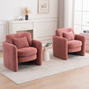 Rounded Corner Modern Chair - Suitable for many scenarios, stylish single seat for modern spaces Red