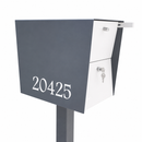 UpTown Box Locking Package Dropbox in TEXTURED GRAY METALLIC - Modern Mailbox