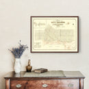 Vintage Map of Vallejo, California 1868