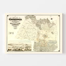 Vintage Map of Calistoga, California 1871