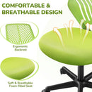 Kids Desk Chair Green Swivel Task Chair With Lumbar Support